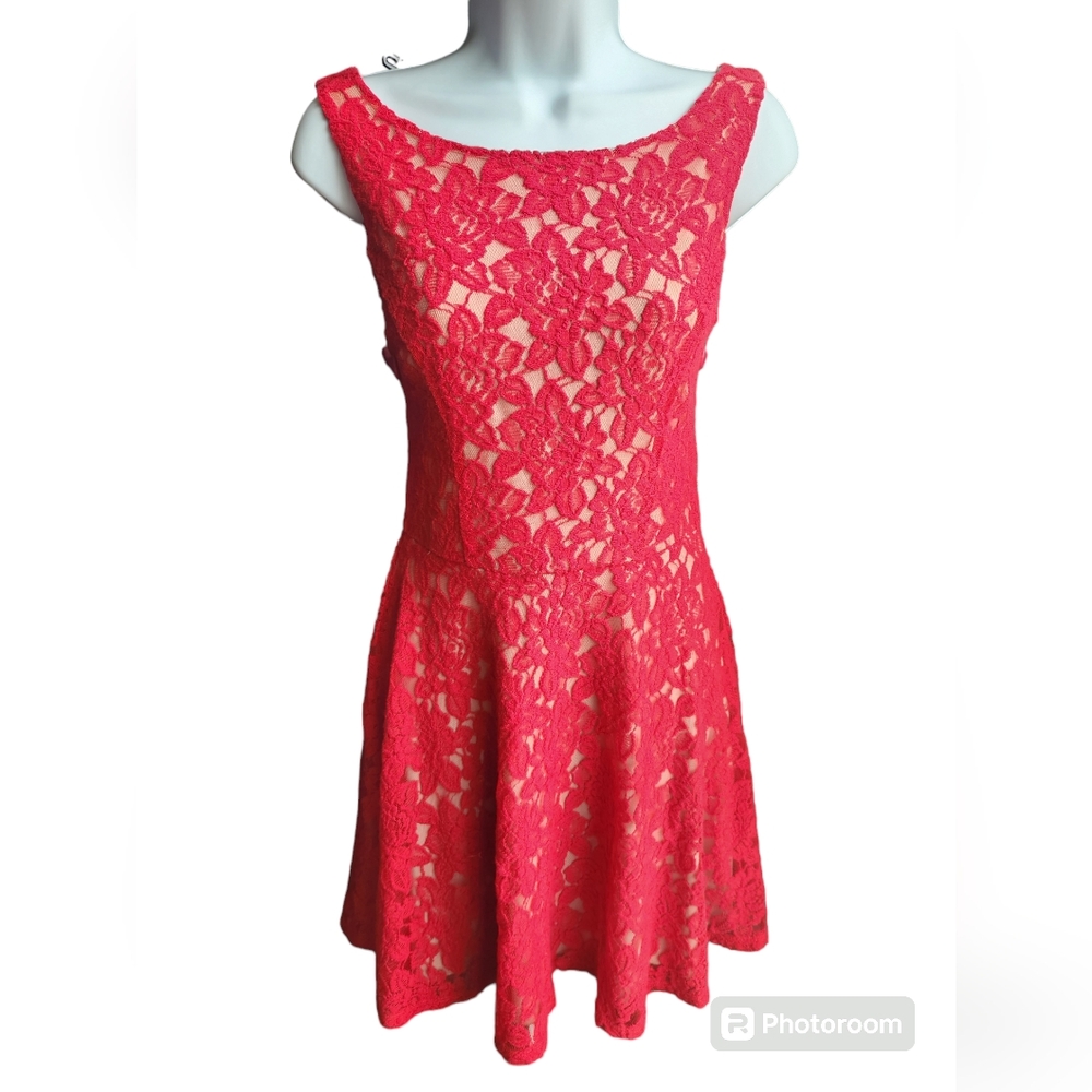 Speechless Juniors Red Lace Dress Size 7